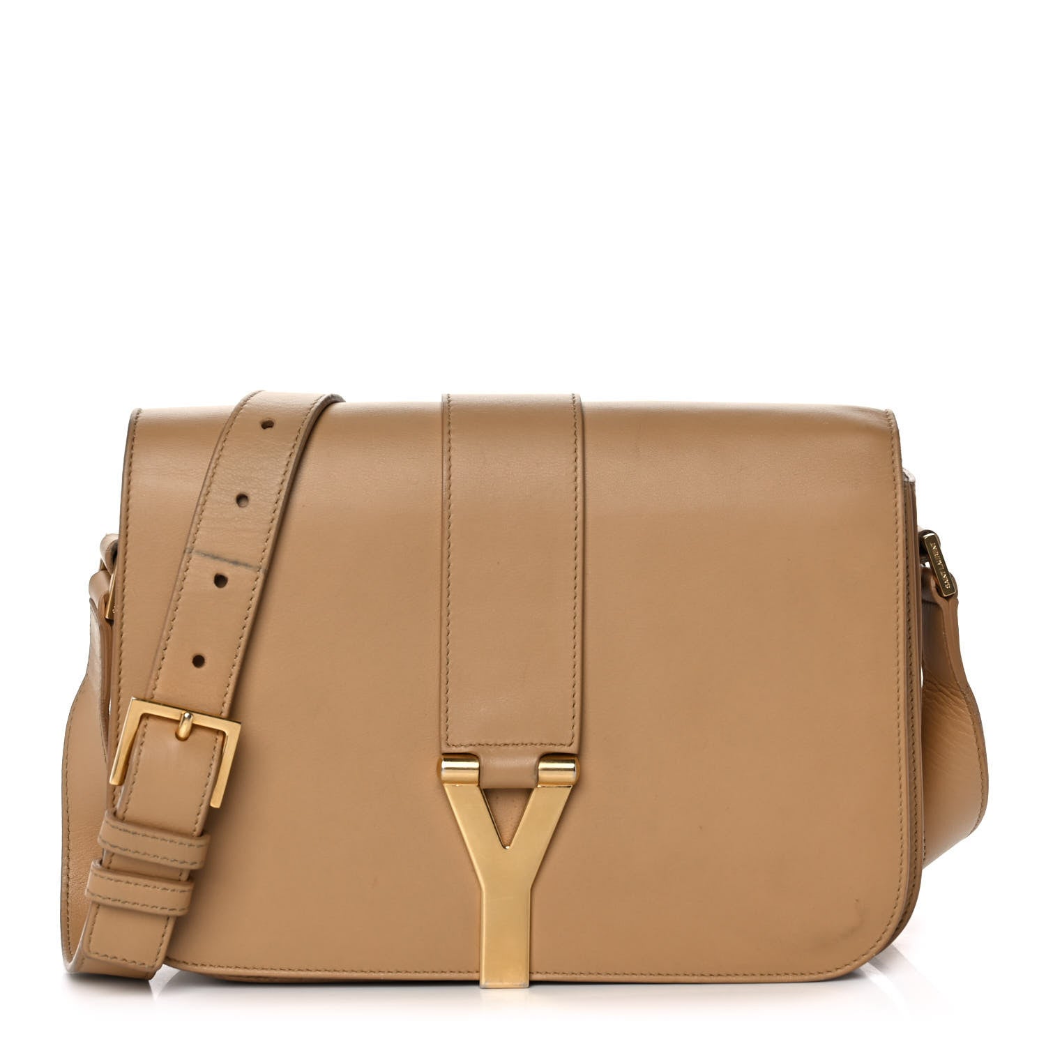 Saint Laurent Calfskin Classic Y Satchel Beige 1 of 17