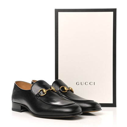 Gucci Goatskin Womens Horsebit Mid-Heel Loafers 38.5 Black 9 of 9
