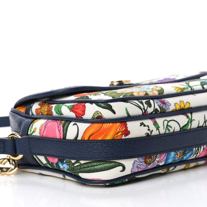Gucci Canvas Flora Floral Shoulder Bag White Blue Agata Mulitcolor 6 of 10