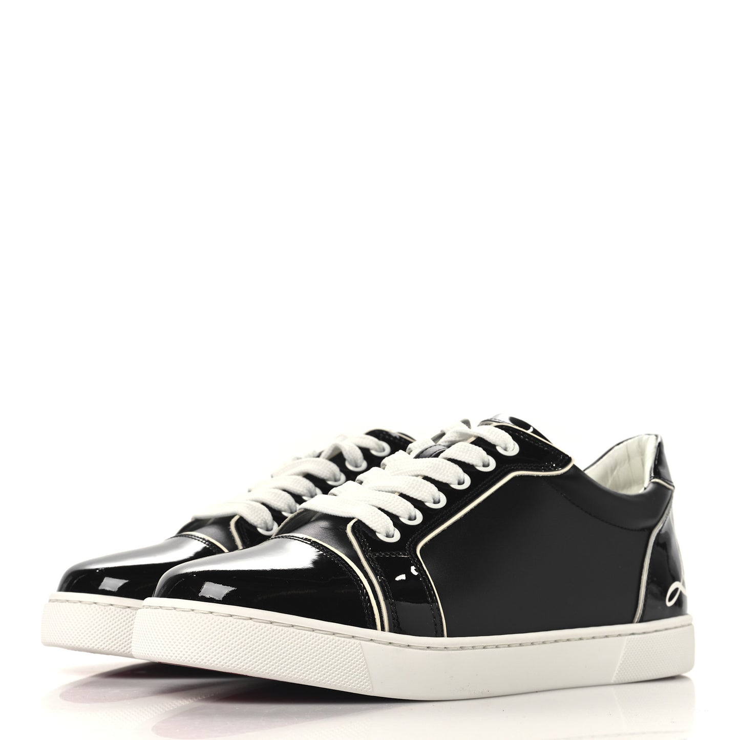 Patent Calfskin Funnyto Low Top Sneaker 38.5 Black