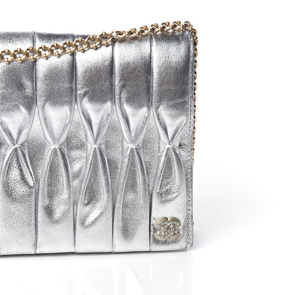 Chanel Metallic Lambskin Chain Clutch Silver 15 of 19