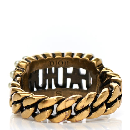 Christian Dior Aged Gold Pearl J'Adior Ring S 5 of 13