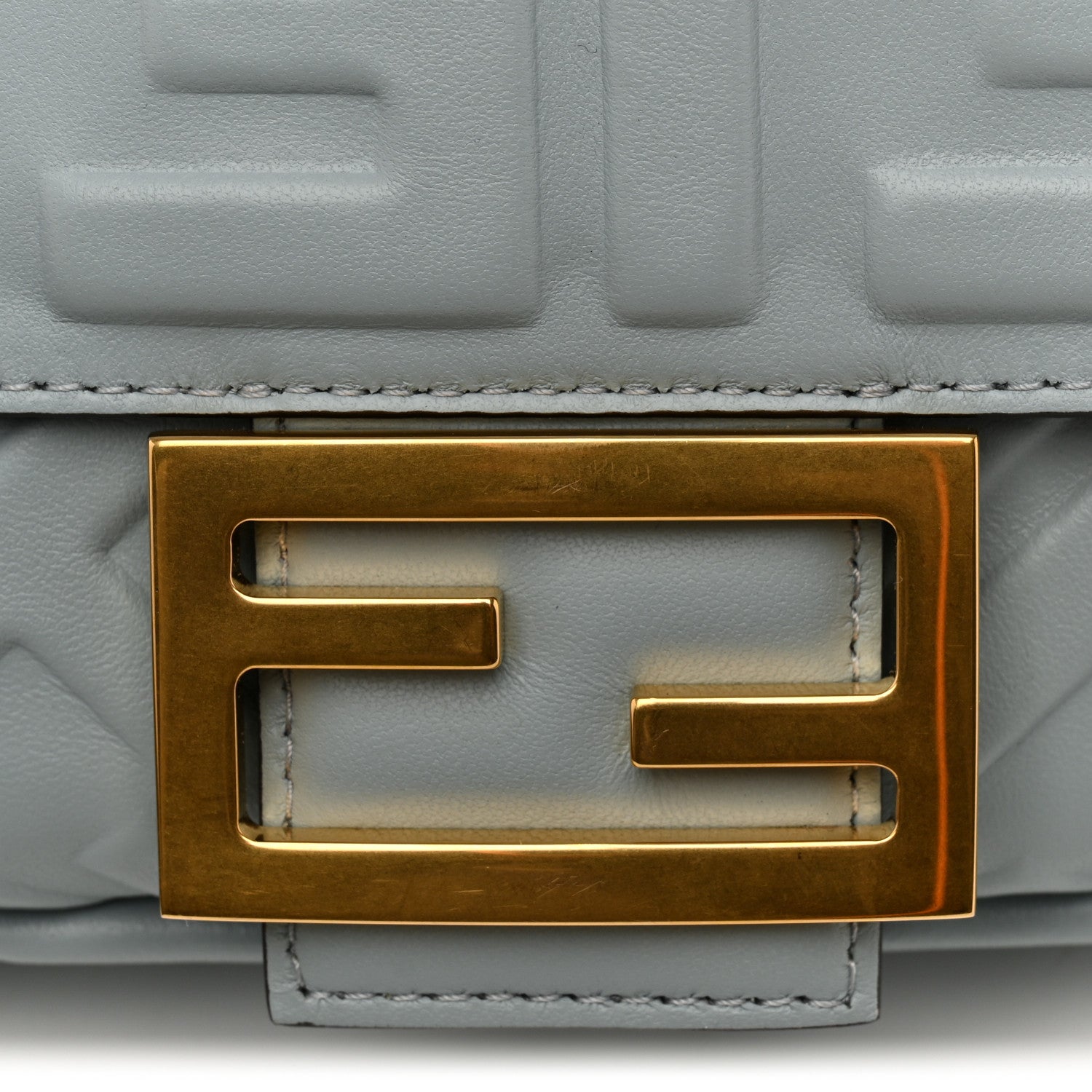 Fendi Nappa FF 1974 Embossed Baguette Anice 12 of 12