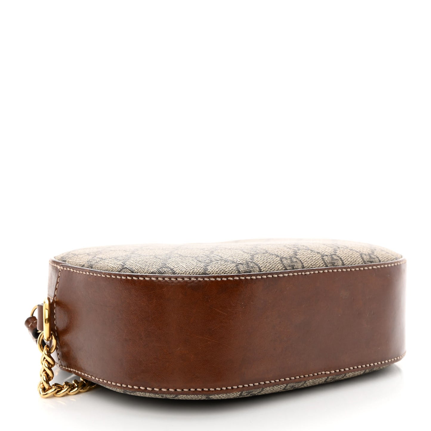 GG Supreme Monogram Cuoio Toscano Mini Chain Shoulder Bag Beige Ebony Cuir