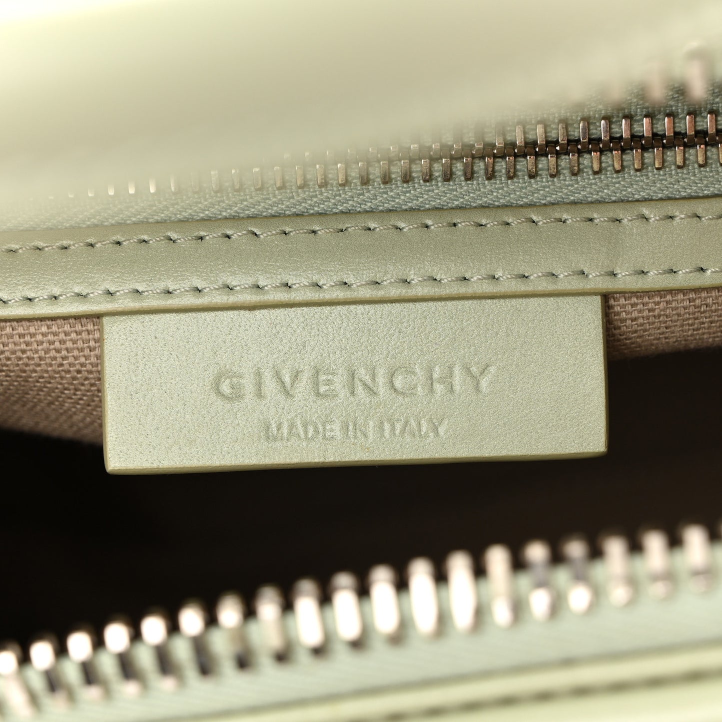 Shiny Lord Calfskin Small Antigona Aqua Green