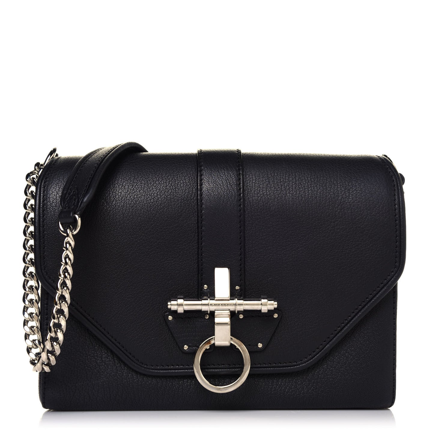 Goatskin Obsedia Shoulder Bag Black