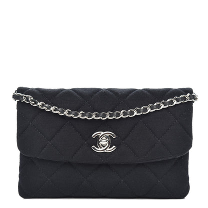 Chanel Jersey Quilted Mini Flap Black 1 of 10