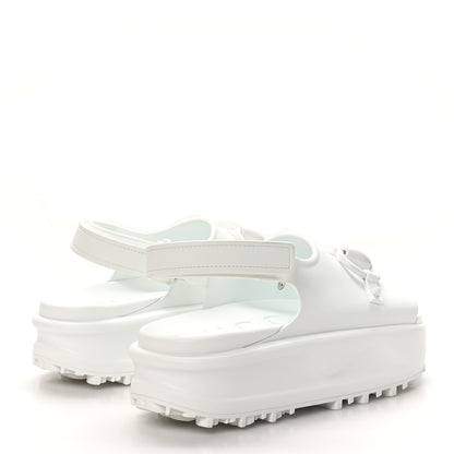 Gucci Soft Rubber Horsebit Touch Womens Strapped Sandals 37 Great White 5 of 8
