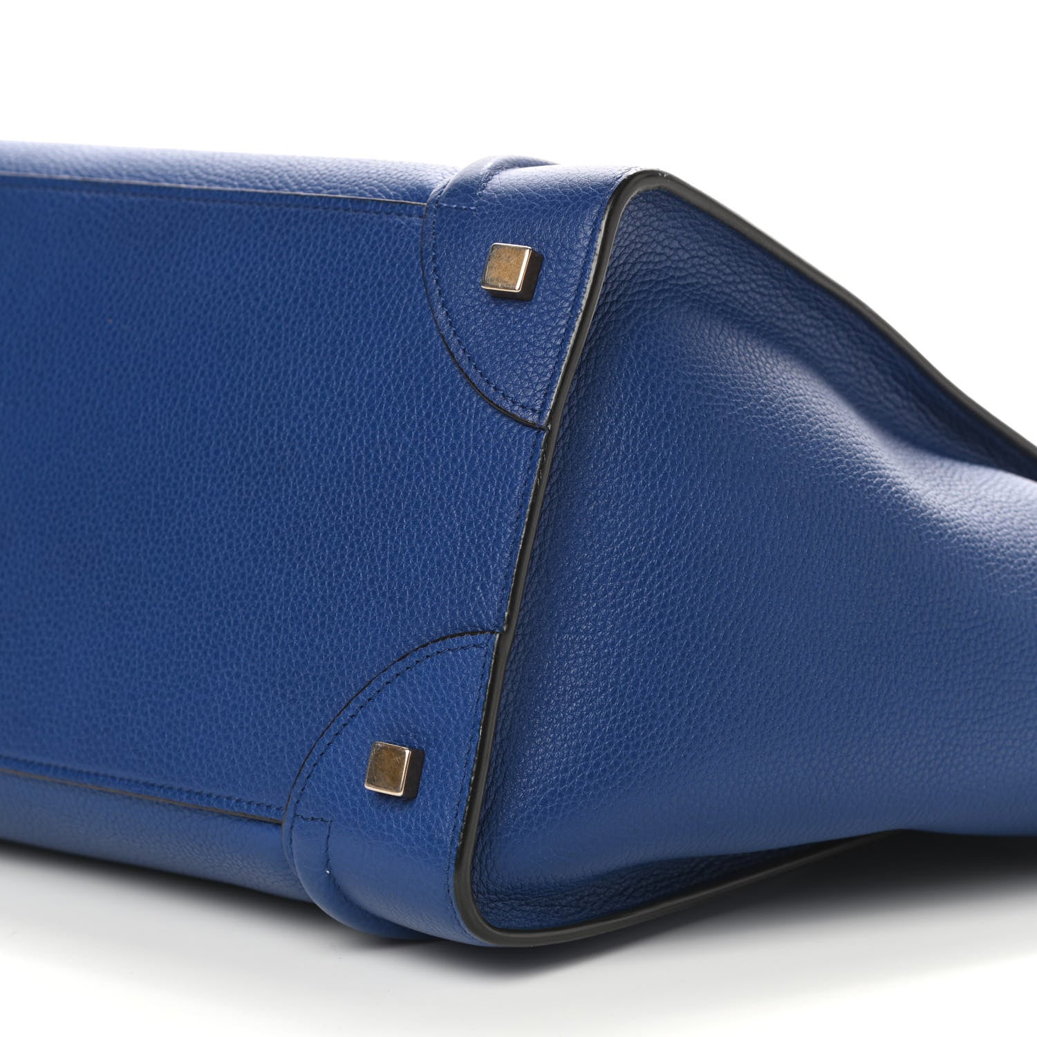 Celine Drummed Calfskin Mini Luggage Indigo 8 of 12