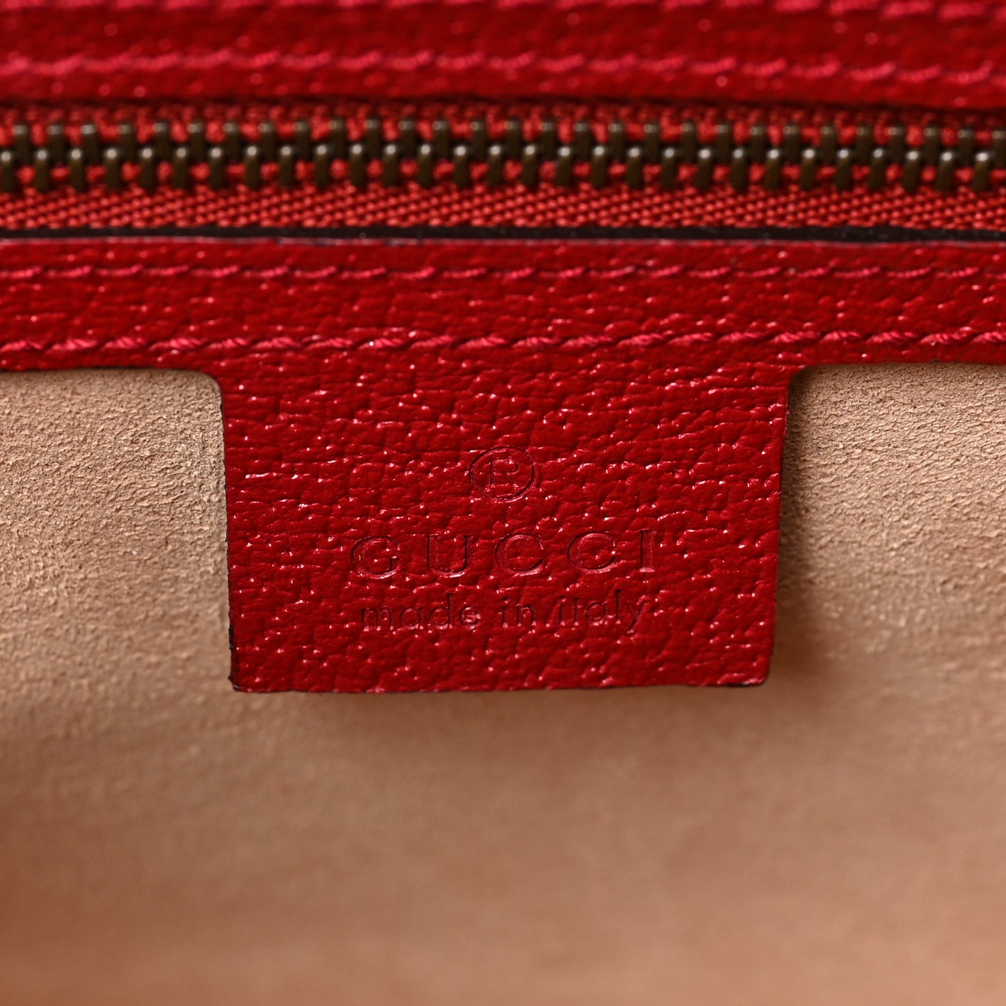 GG Supreme Monogram Small Queen Margaret Top Handle Bag Red