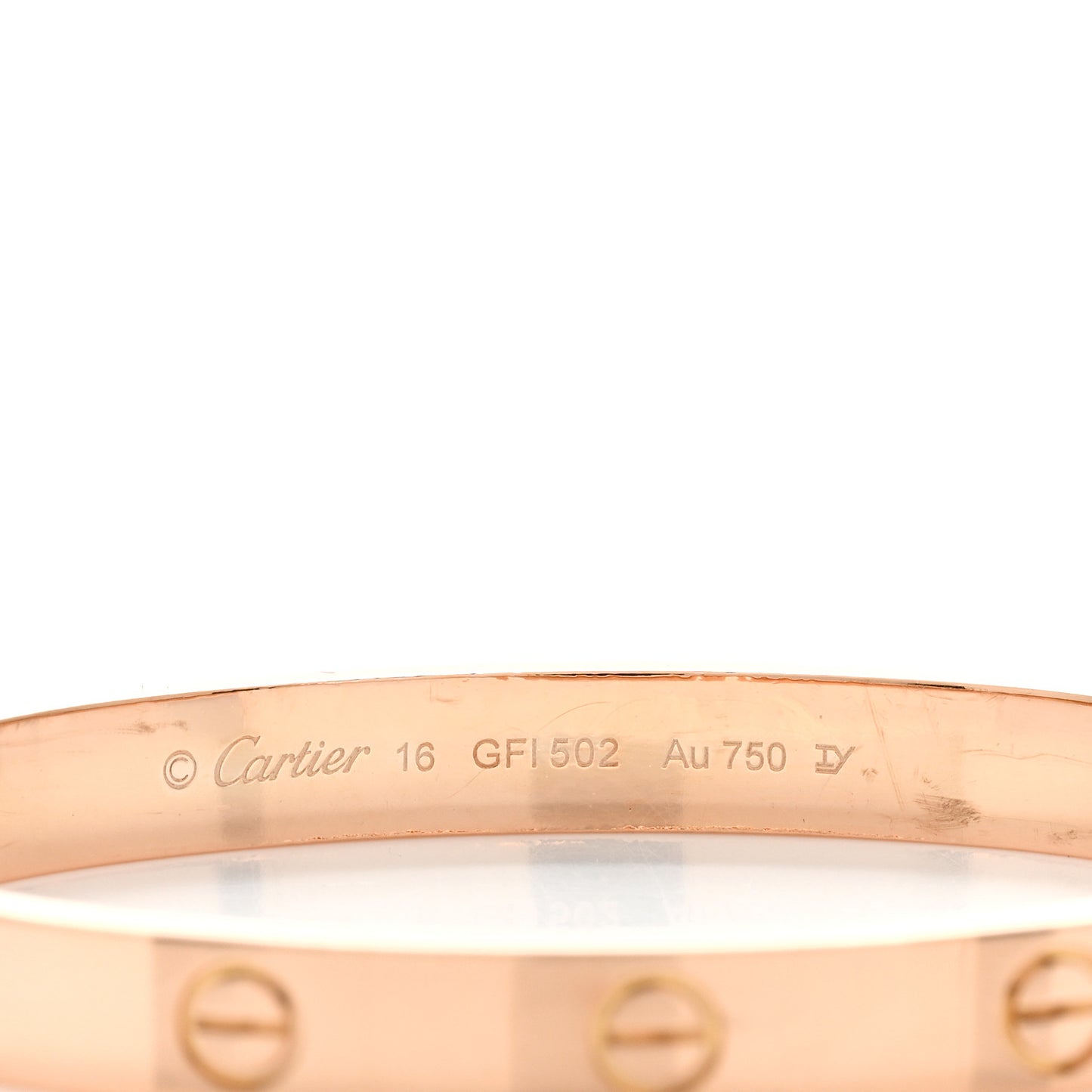18K Pink Gold LOVE Bracelet 16