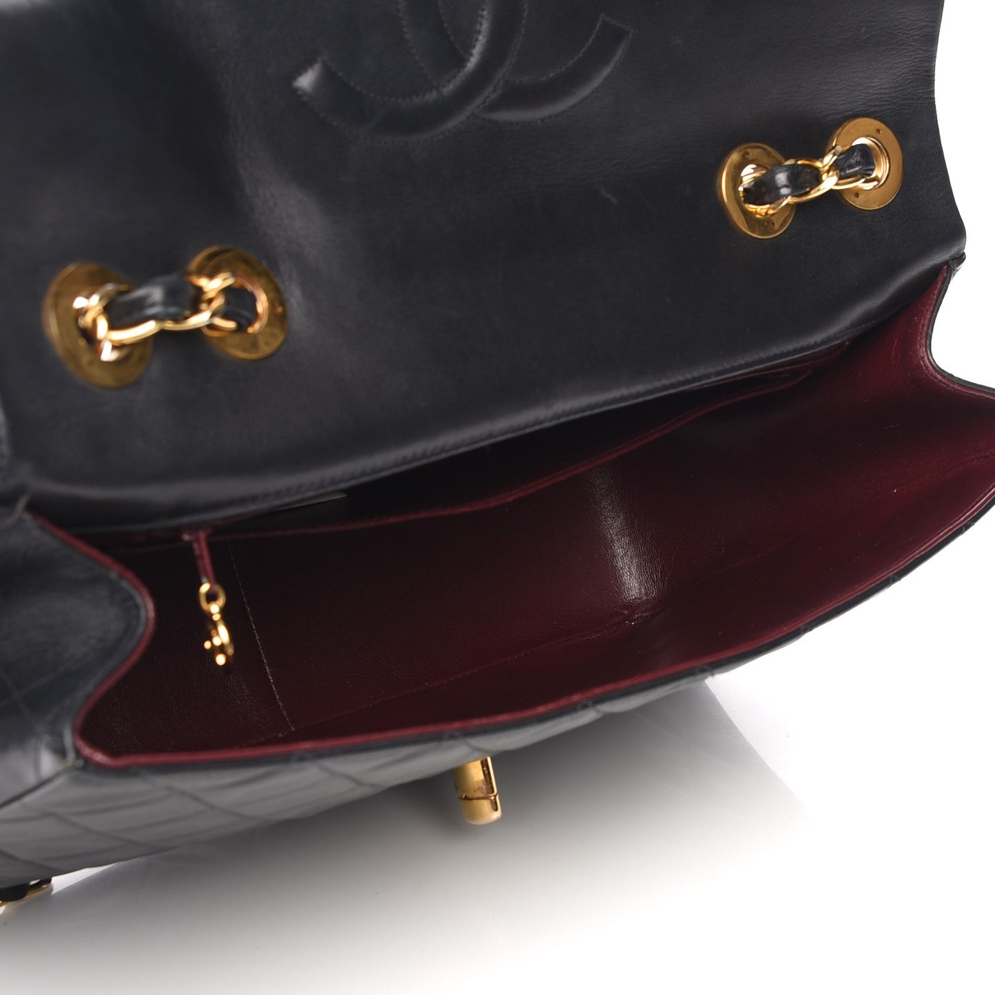 Lambskin XL Jumbo Flap Black