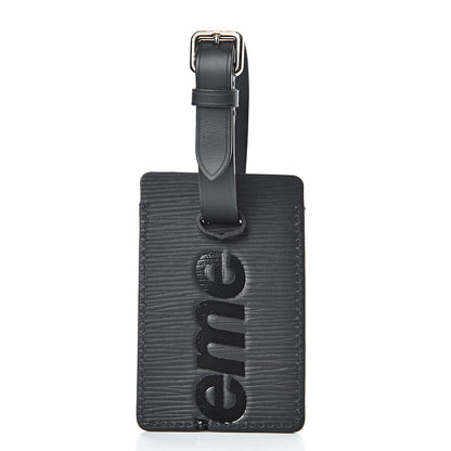 Louis Vuitton X SUPREME Epi Luggage Tag Set Black Red 4 of 4