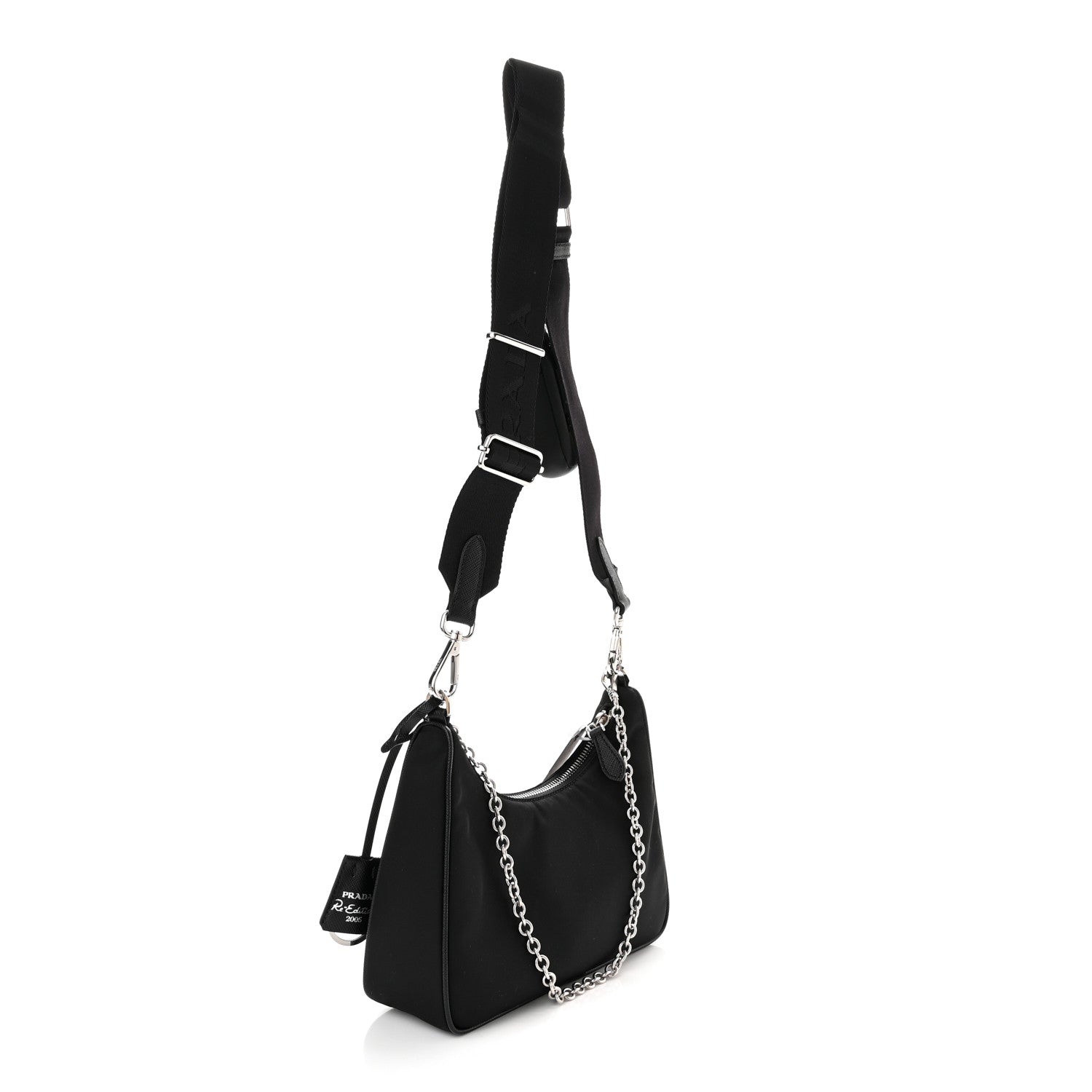 Prada Nylon Re-Edition 2005 Shoulder Bag Black 3 of 13