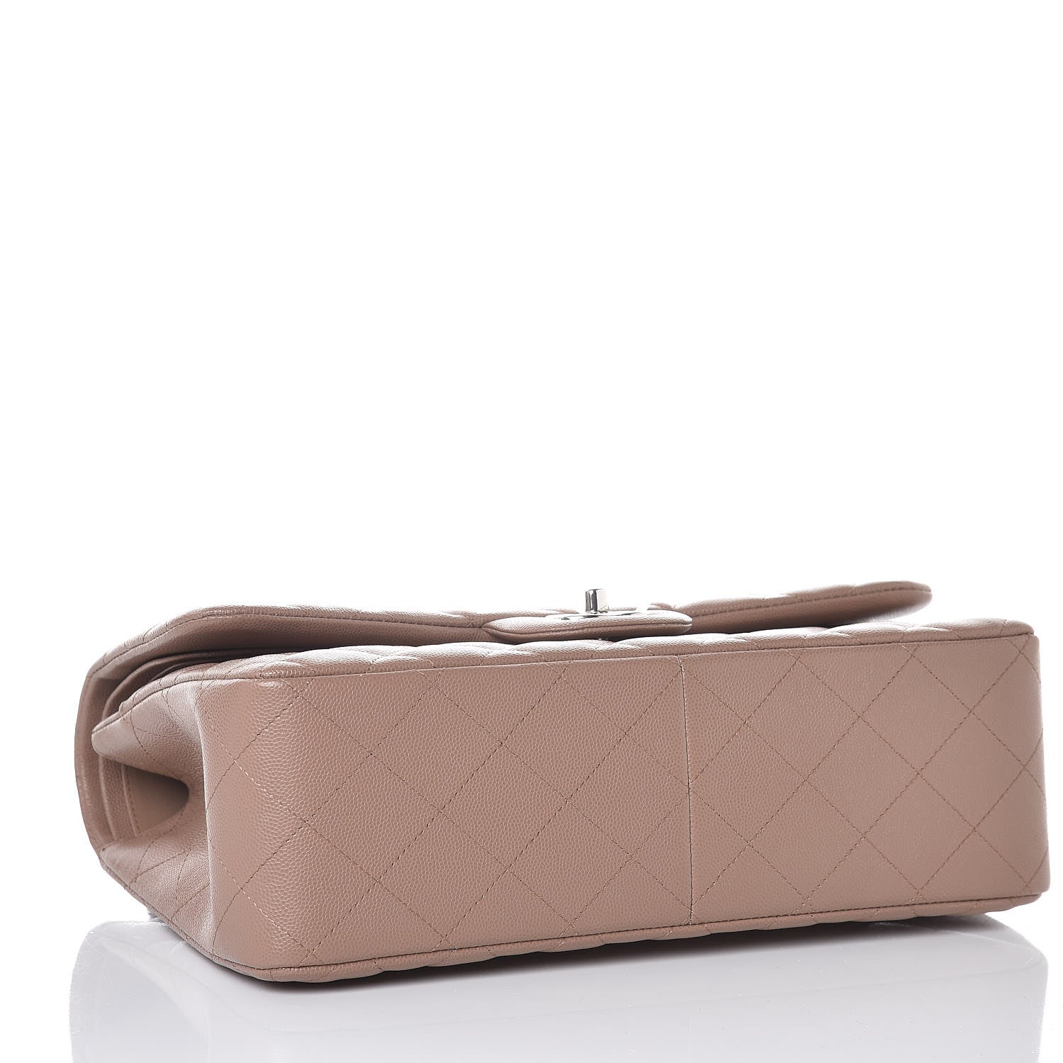 Chanel Caviar Quilted Jumbo Double Flap Dark Beige 4 of 9