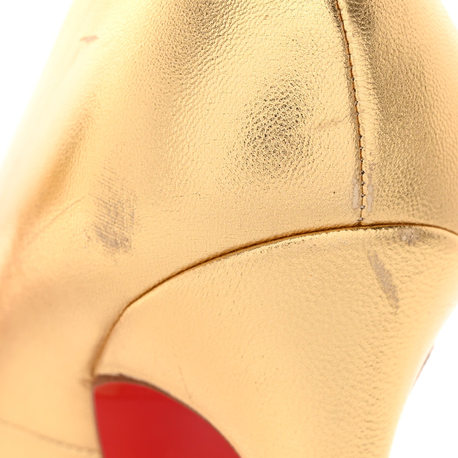 Christian Louboutin Metallic Calfskin So Kate 120 Pumps 39.5 Gold