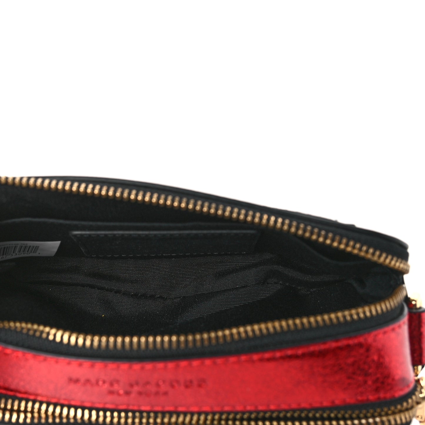 Saffiano Checkered Snapshot Camera Bag Gold Multicolor