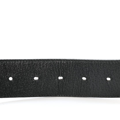 Gucci Textured Calfskin Double G 40mm Belt 80 32 Black 3 of 4
