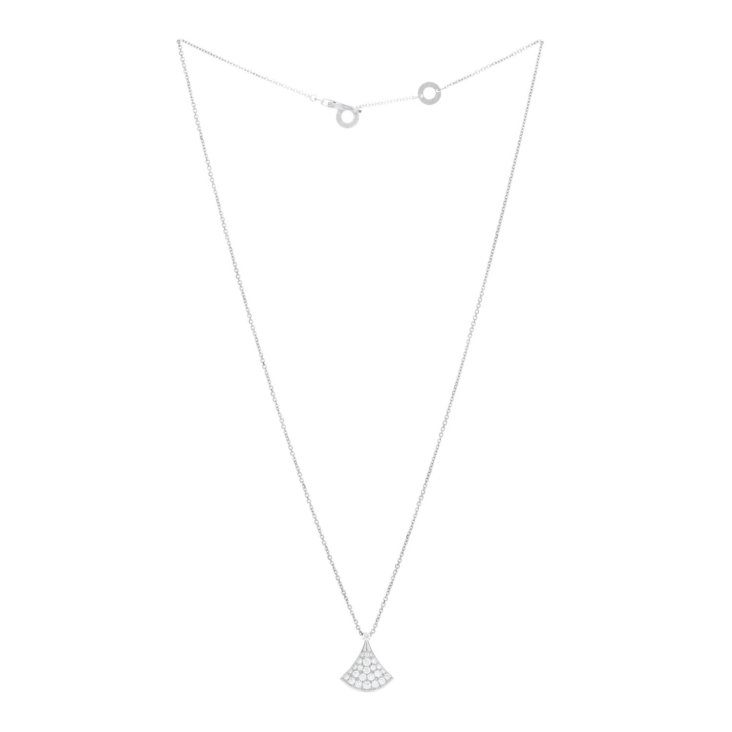 18K White Gold Diamond Divas' Dream Pave Necklace