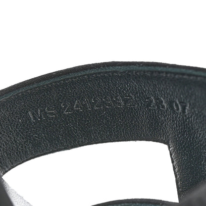 Hermes Suede Goatskin Oasis Sandals 38.5 Black 9 of 9