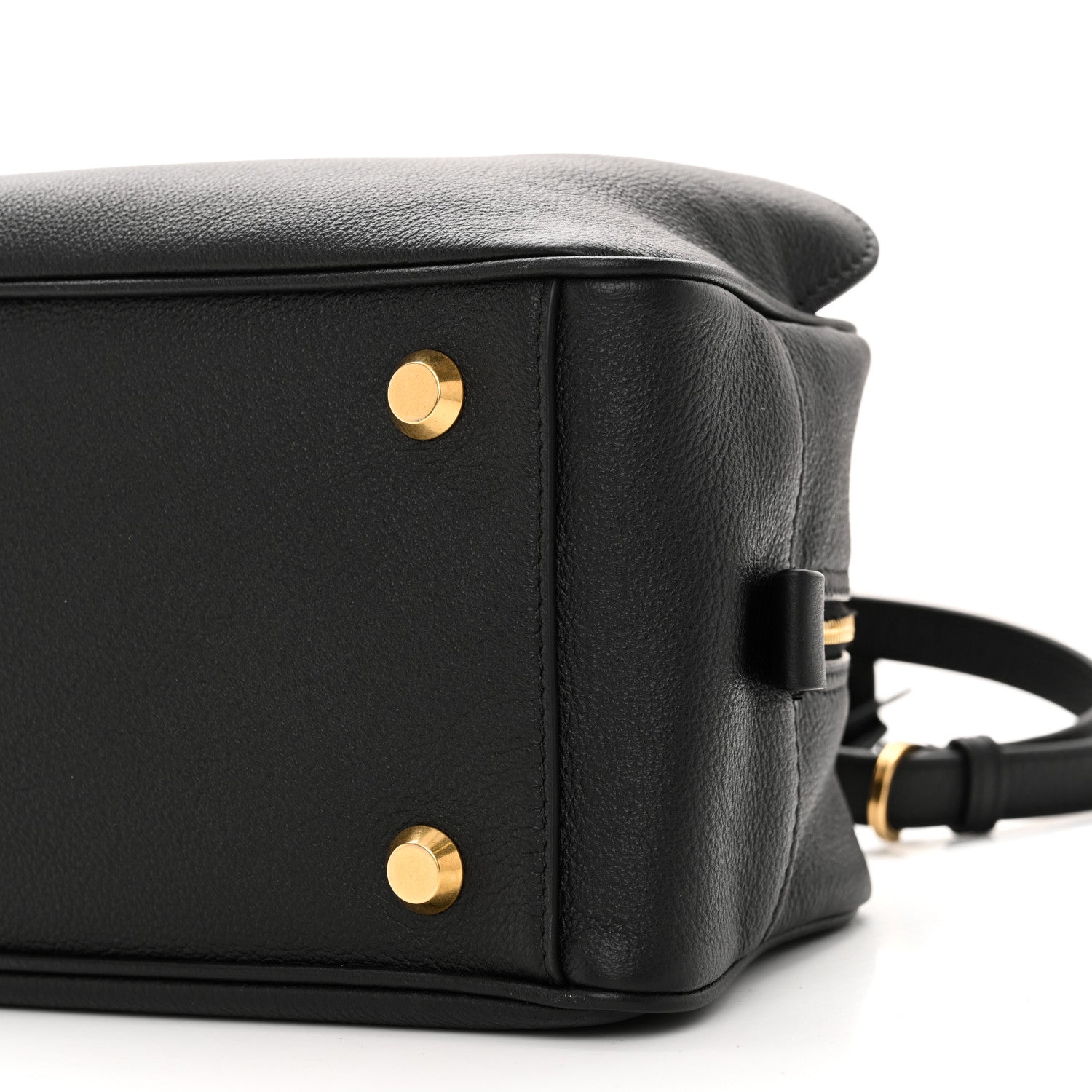 Balenciaga Grained Calfskin Small Carrie Bowling Bag Black 9 of 9