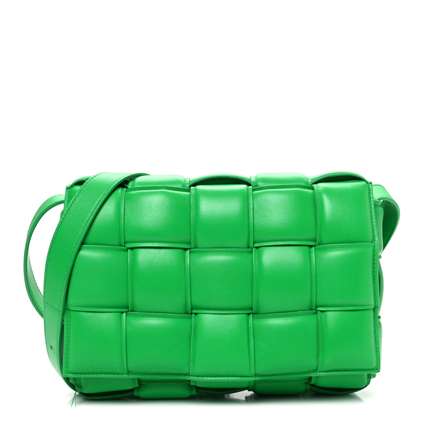 Nappa Maxi Intreccio Padded Cassette Crossbody Bag Parakeet Parakeet