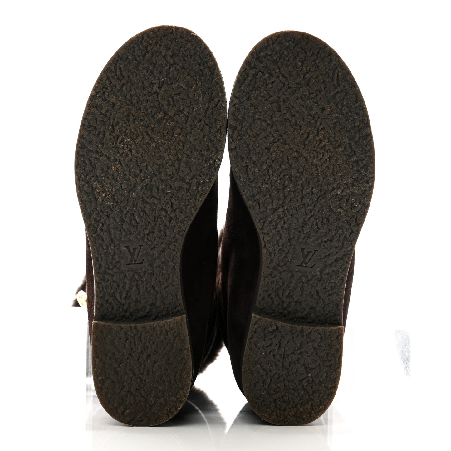 Suede Fur Wintry Boots 37 Brown