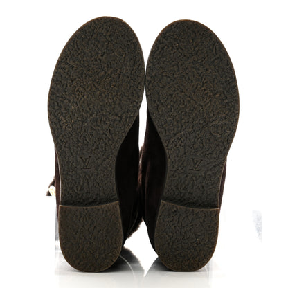 Louis Vuitton Suede Fur Wintry Boots 37 Brown 5 of 9