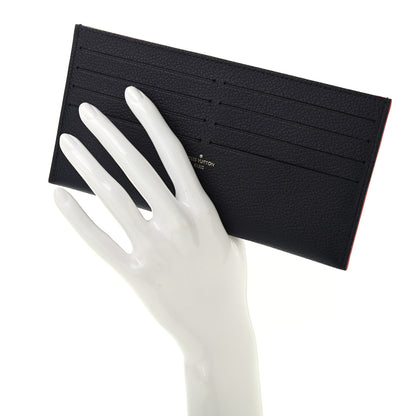 Louis Vuitton Calfskin Felicie Chain Wallet Card Holder Insert Marine Rouge 2 of 6