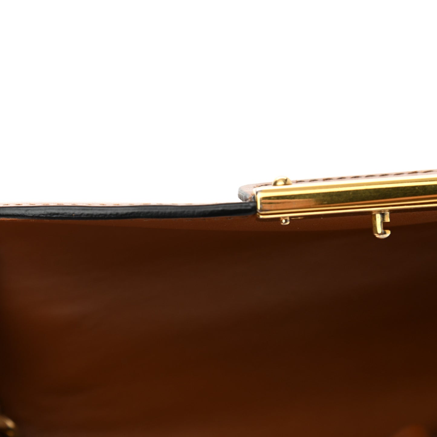 City Calf Lock Shoulder Bag Cognac