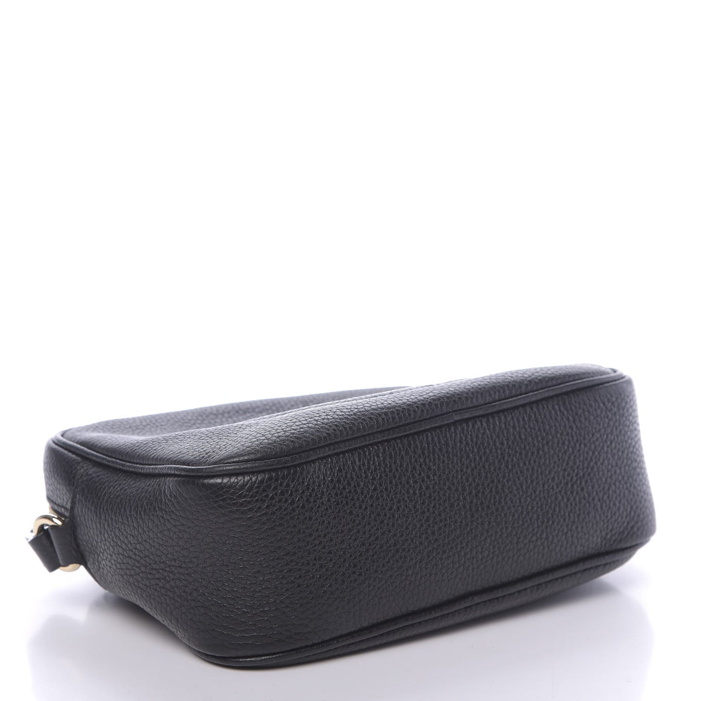 Pebbled Calfskin Small Soho Disco Bag Black