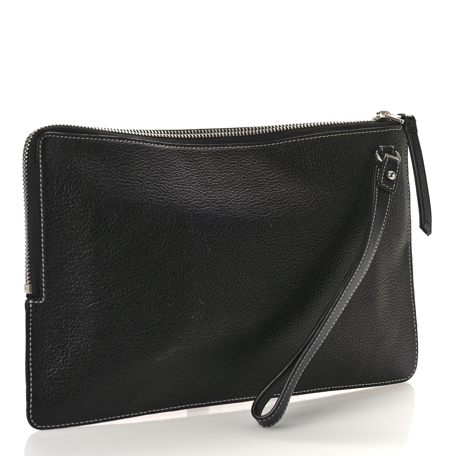 Loewe Wool Calfskin Puzzle Flat Pouch Black Multicolor 3 of 9