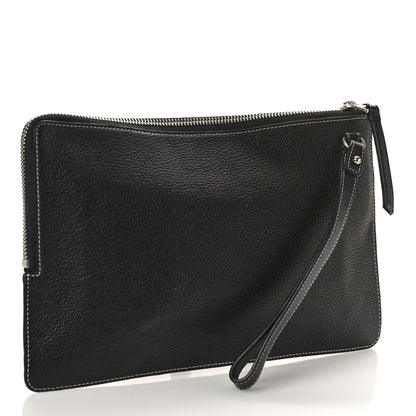 Loewe Wool Calfskin Puzzle Flat Pouch Black Multicolor 3 of 9