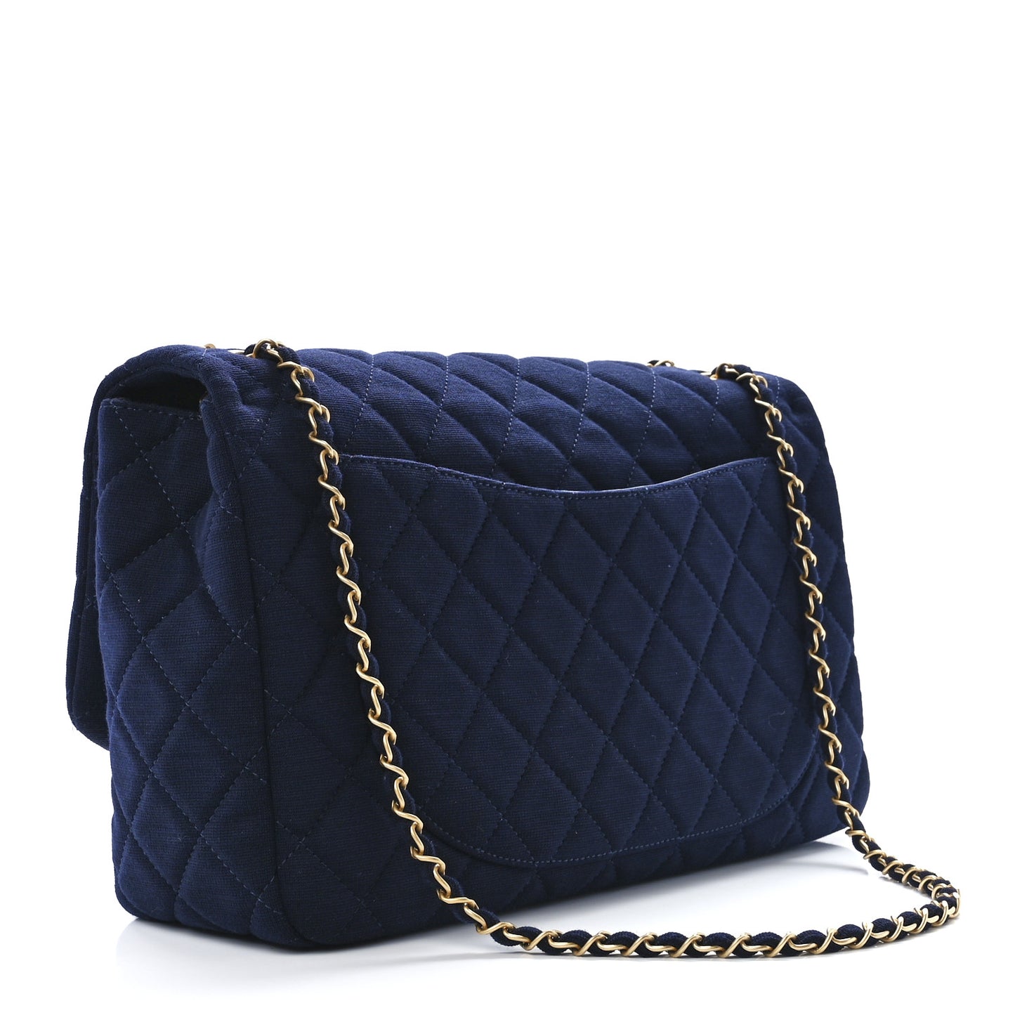 Jersey Quilted XL Jumbo Flap Navy