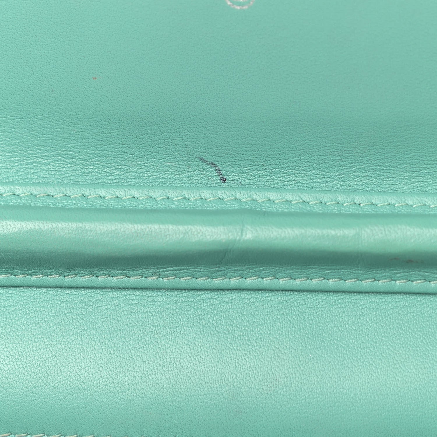 Chanel Patent Quilted Wallet On Chain WOC Blue 13 of 15