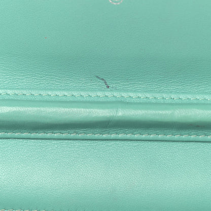 Chanel Patent Quilted Wallet On Chain WOC Blue 13 of 15