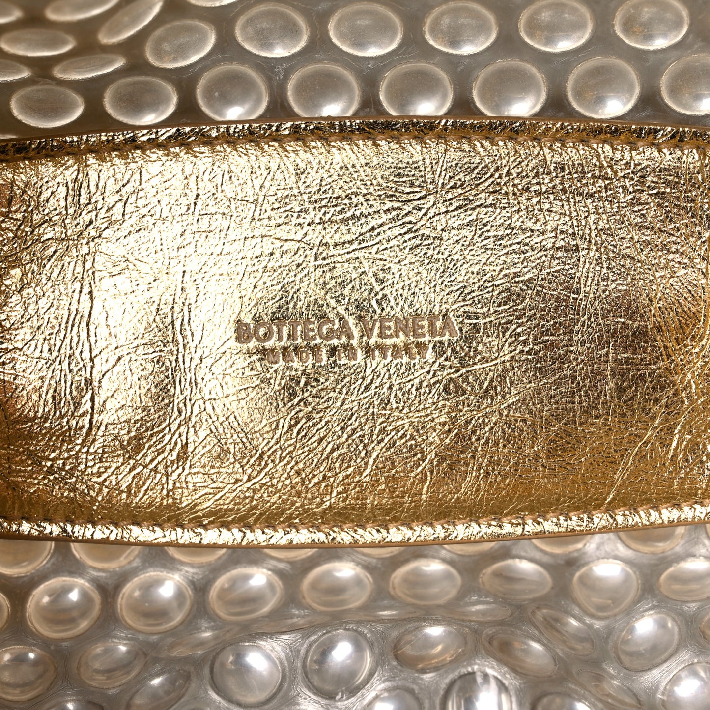 Metallic Fabric Bubble Wrap The Mini Pouch Gold