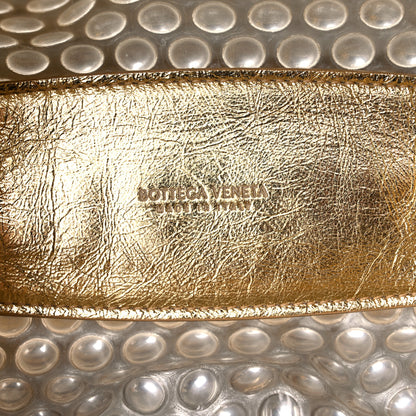 Bottega Veneta Metallic Fabric Bubble Wrap The Mini Pouch Gold 5 of 8