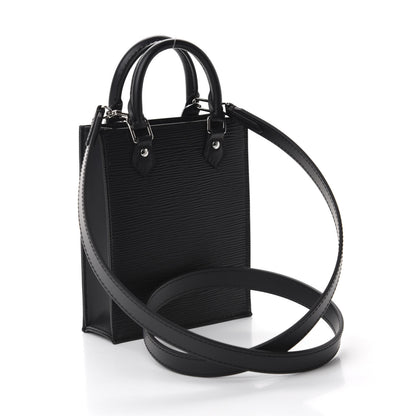 Louis Vuitton Epi Petit Sac Plat Black 3 of 11