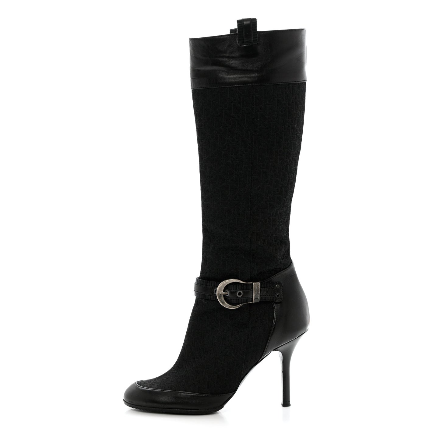 Monogram Buckle Tall Boots 36 Black