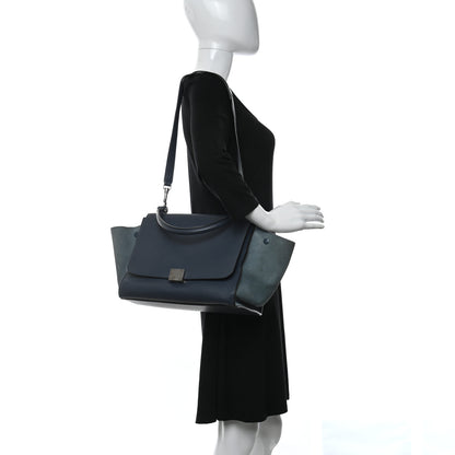 Celine Drummed Calfskin Suede Medium Trapeze Orage 2 of 18