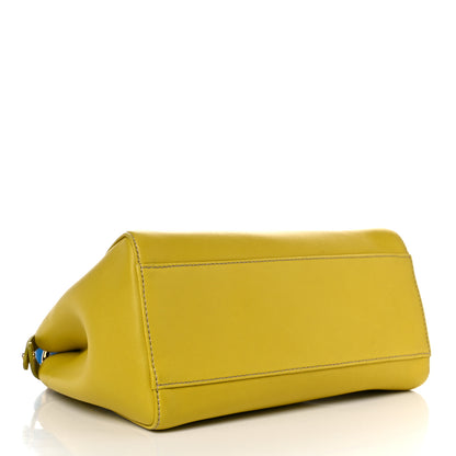 Fendi Nappa Colorblock Mini Peekaboo Iconic Satchel Lime Blue Royal Latte 4 of 19