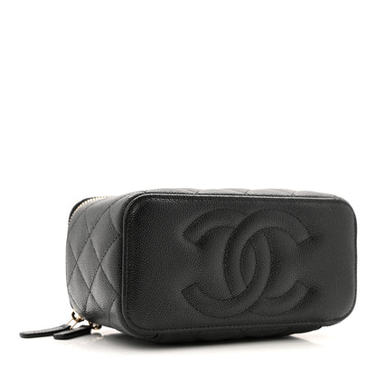 Chanel Caviar Quilted Small Vanity Case With Chain Black 4 of 11