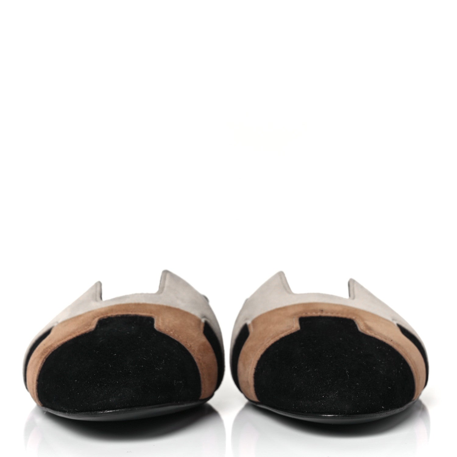 Hermes Velvet Goatskin Womens Roxane Mules 35 Multicolor Black 2 of 9
