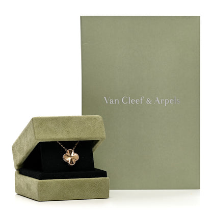 Van Cleef & Arpels 18K Yellow Gold Guilloche Vintage Alhambra Pendant Necklace 6 of 6