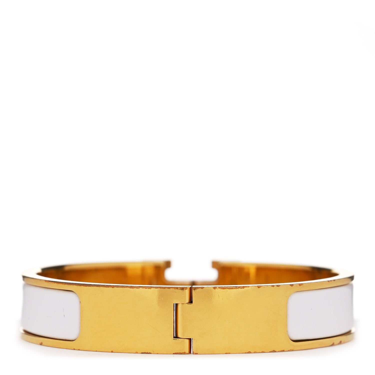 Hermes Enamel Narrow Clic Clac H Bracelet PM White 2 of 4
