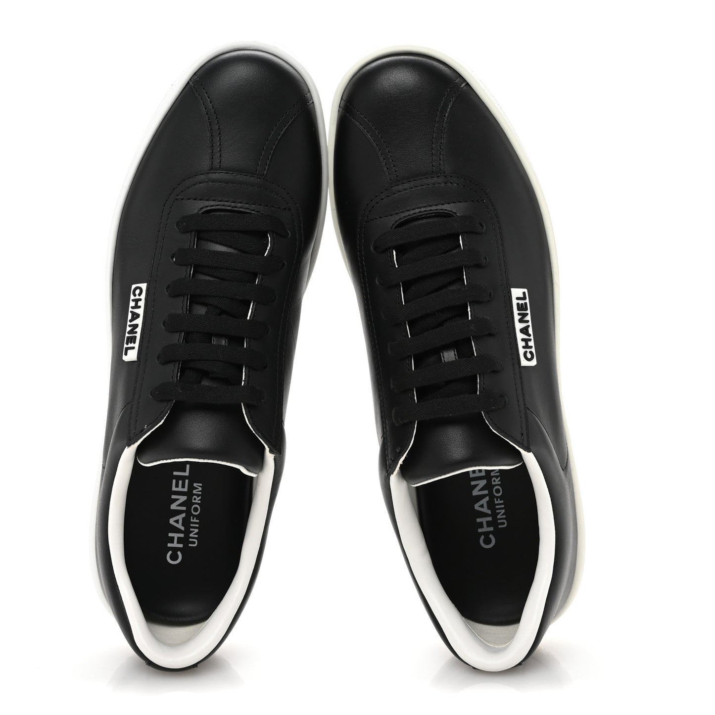 Calfskin CC Womens Sneakers 40 Black