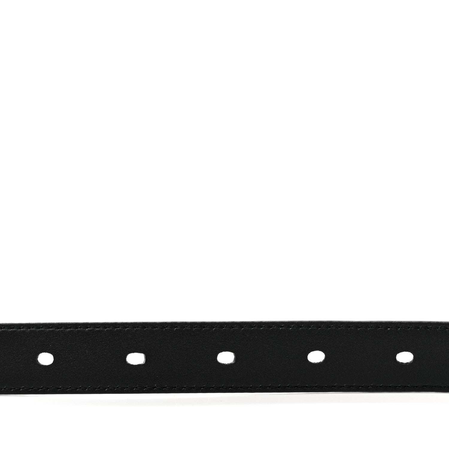 Saint Laurent Calfskin Monogram Narrow Square Buckle Belt 75 30 Black 4 of 7