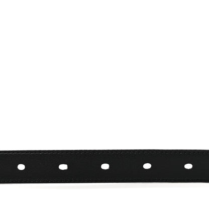 Saint Laurent Calfskin Monogram Narrow Square Buckle Belt 75 30 Black 4 of 7