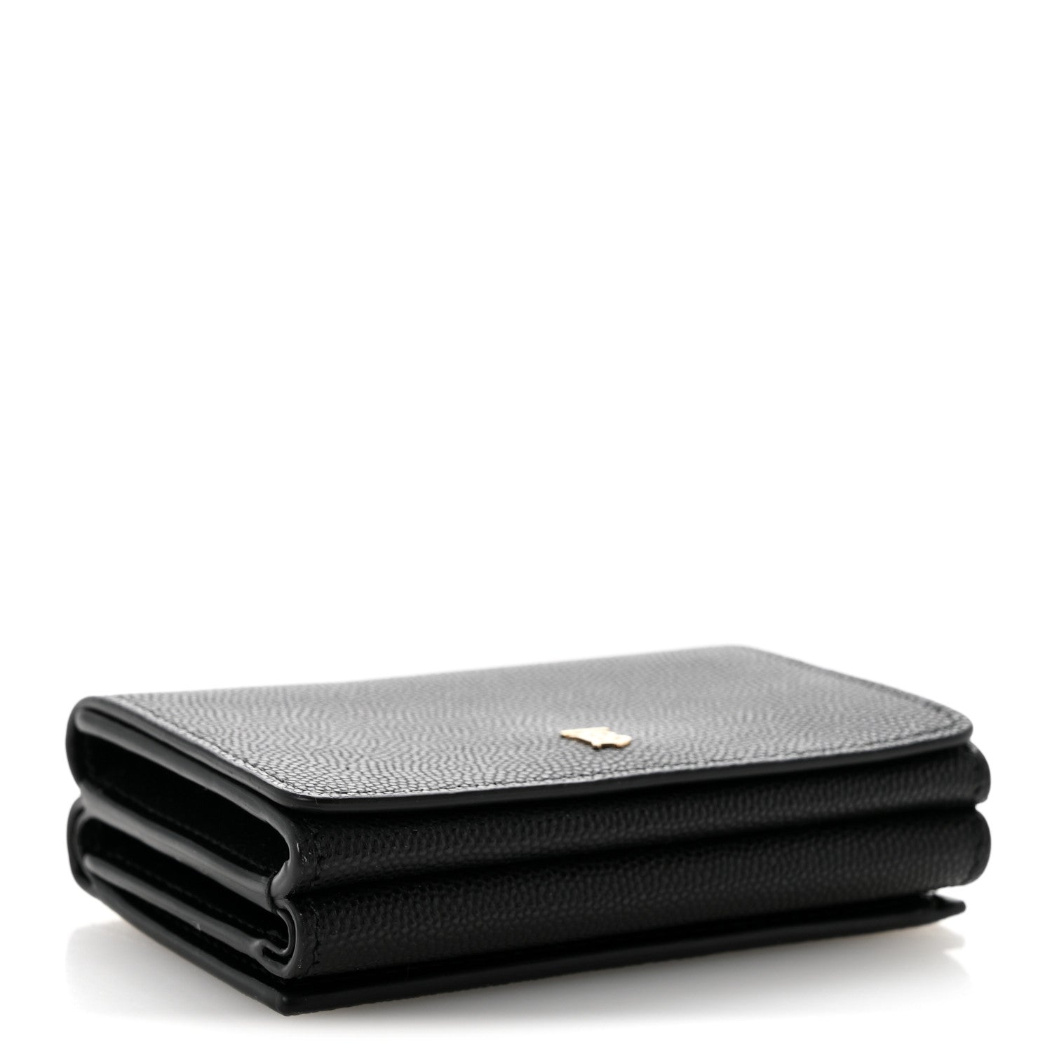 Burberry Grained Calfskin Double Flap Lark Wallet Black 4 of 8
